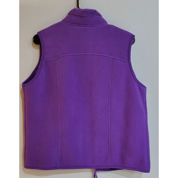 Coldwater Creek Womens Purple Medium Zip Vest‎ with pockets fleece lined - Picture 7 of 9